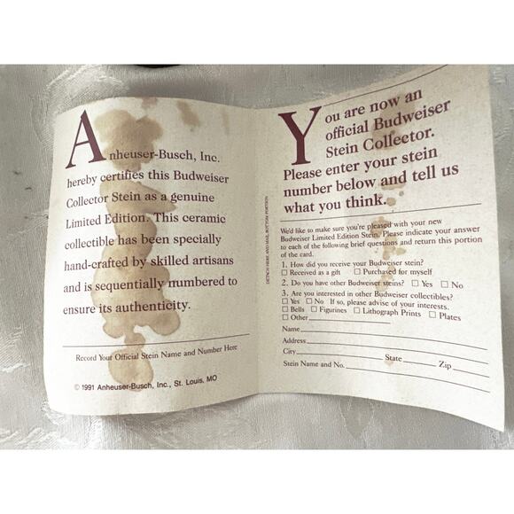 Saturday Evening Post Christmas Santa's Helper Beer Stein Anheuser Busch Limited - Picture 9 of 10